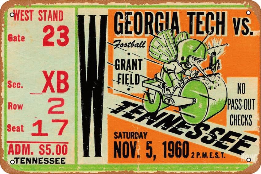 Office Tech For Home - 1960 GEORGIA TECH VS. TENNESSEE posteri
