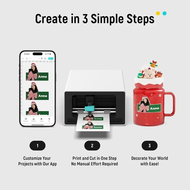 Label Printer Thermal - PixCut S1 Hepsi Bir Arada Etiket