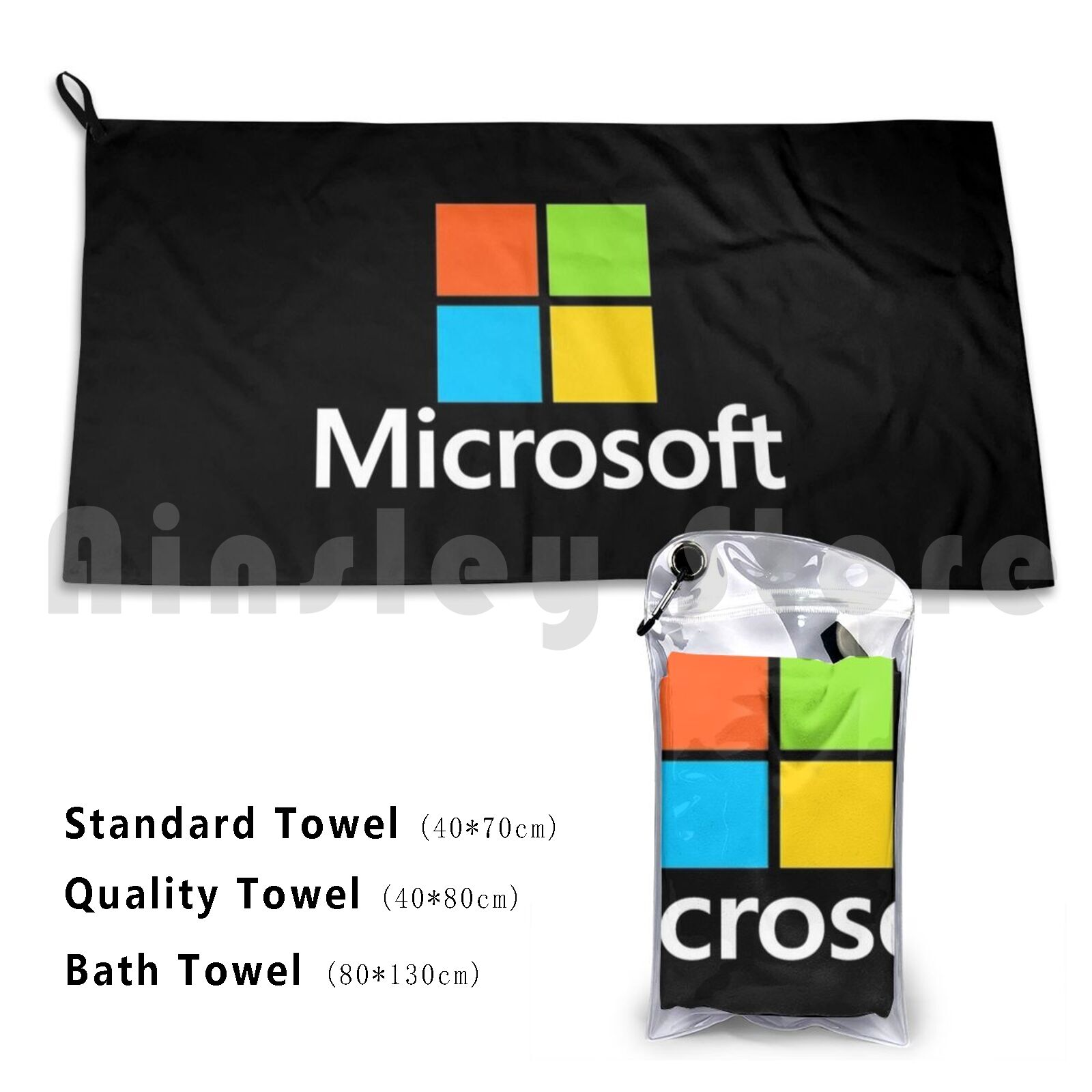 Office Tech Typing - Microsoft Tipi Banyo Havlusu Plaj Minderi