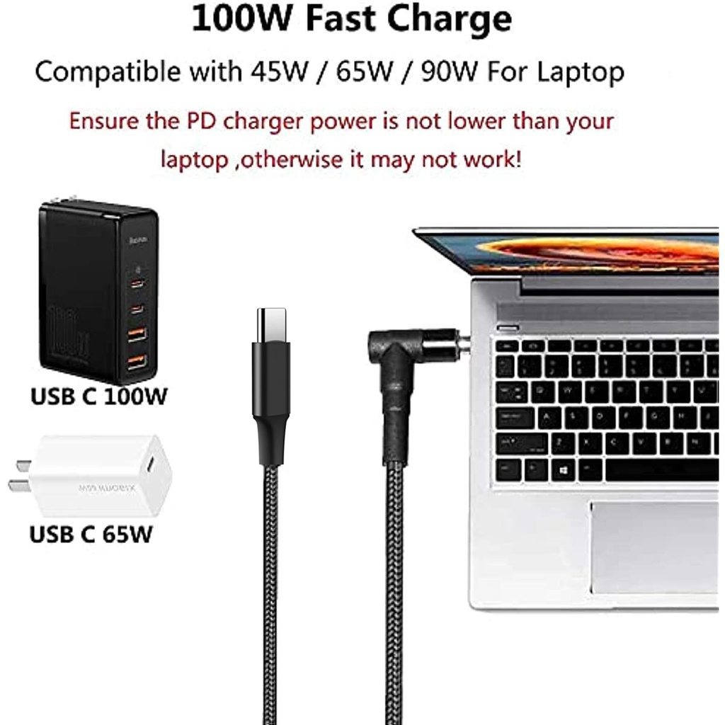 100W Tip C 5.5x2.5mm Erkek Dön - Cable Lock Laptop incelemesi ve fiyatı