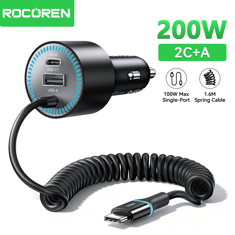 Rocoren 200W Araç Şarj Cihazı  - Cable Lock Laptop incelemesi ve fiyatı