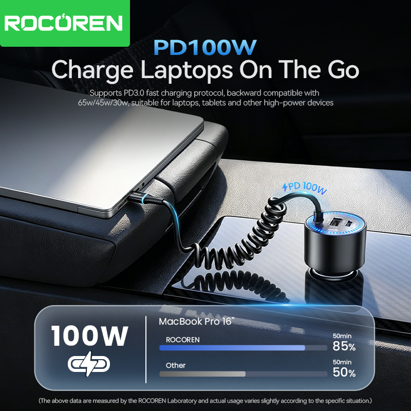 Rocoren 200W Araç Şarj Cihazı  - Cable Lock Laptop incelemesi ve fiyatı