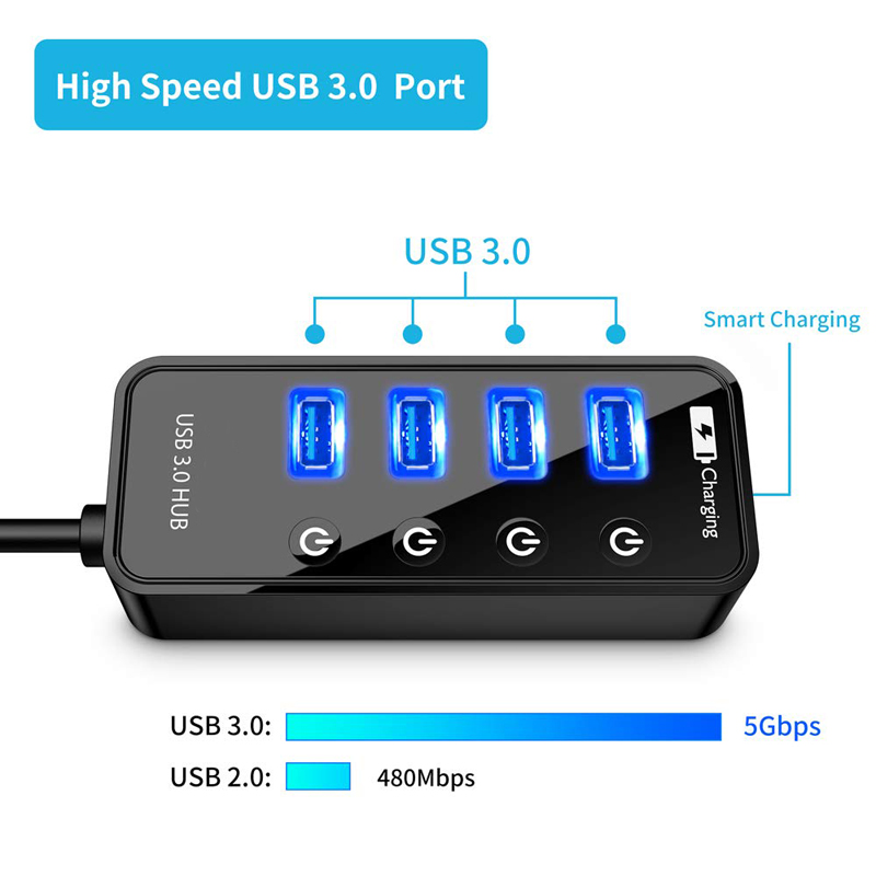 USB HUB 3.0 4 Port Akıllı Tele - Cable Lock Laptop incelemesi ve fiyatı