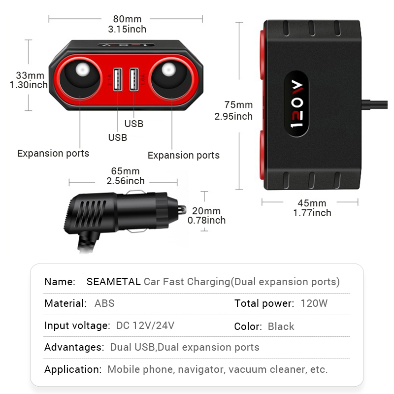 SEAMETAL 120W araba şarjı 1m k - Cable Lock Laptop incelemesi ve fiyatı